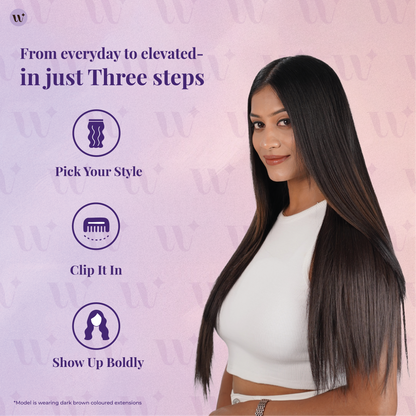 Straight Hair Extensions Clip-in | Quick Volume