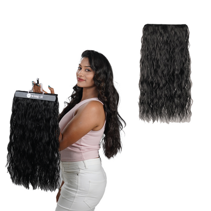 Crimped Wavy Clip-in Hair Extensions | Quick Volume