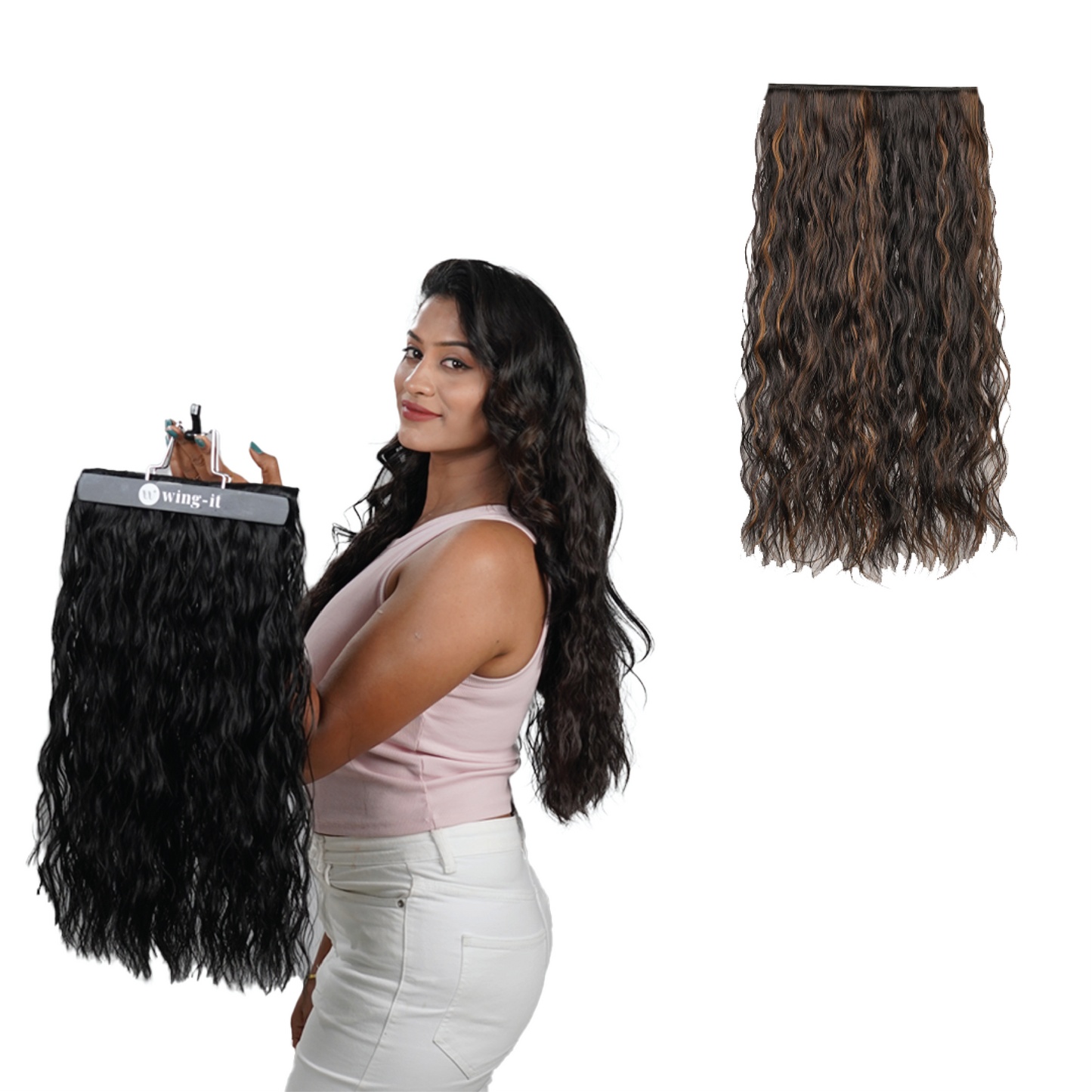 Crimped Wavy Clip-in Hair Extensions | Quick Volume