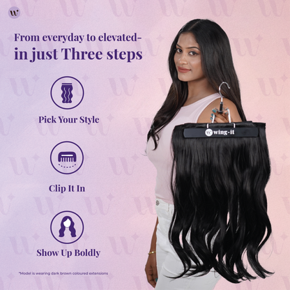 Blow-Dry Wavy Clip-in Hair Extensions | Quick Volume