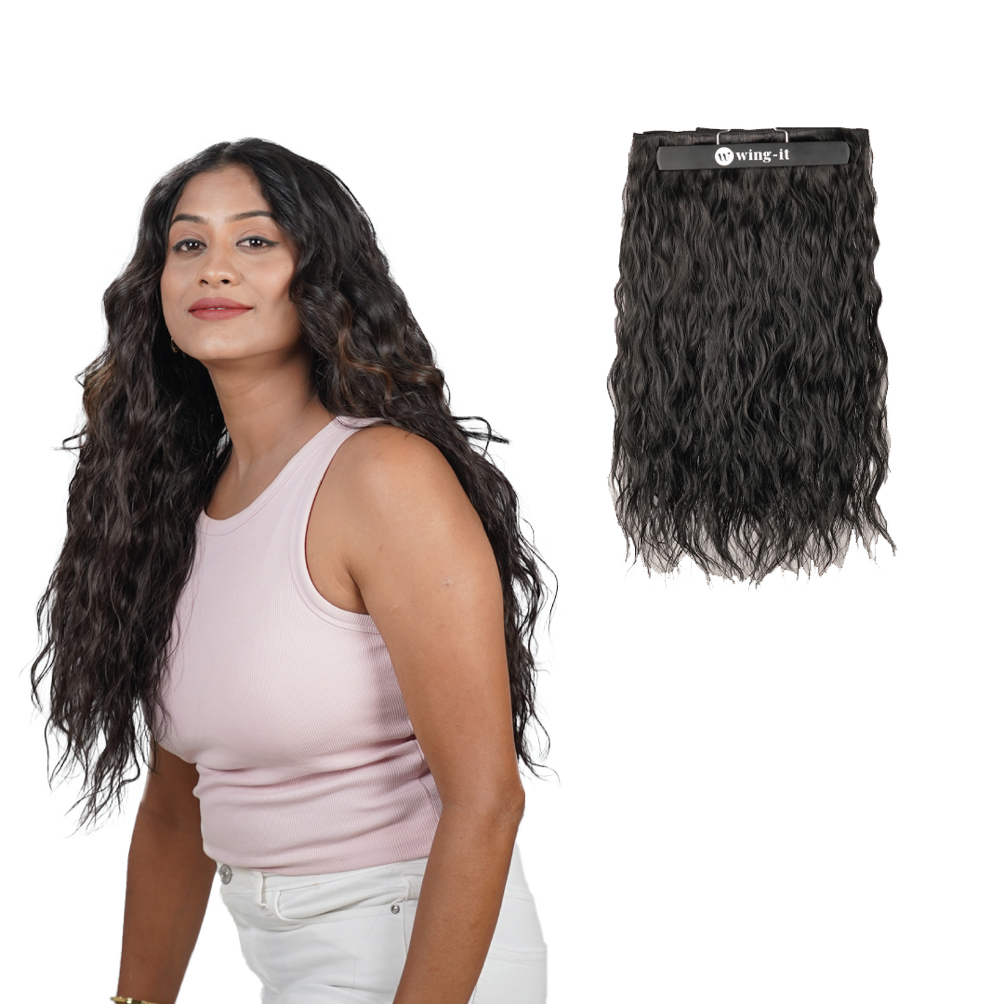 Crimped Wavy Clip-in Hair Extensions | Total Volume