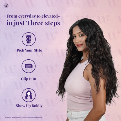 Crimped Wavy Clip-in Hair Extensions | Total Volume
