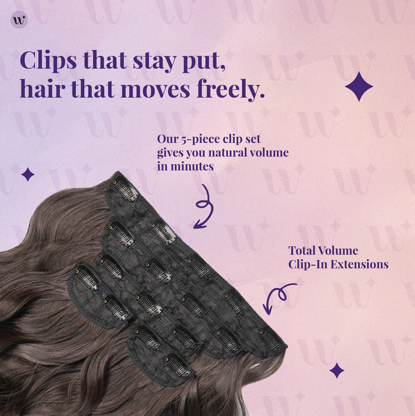 Blow-Dry Wavy Clip-in Hair Extensions | Total Volume